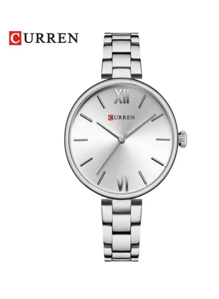 Women Stylish Waterproof Wrist Watch 9017 Silver