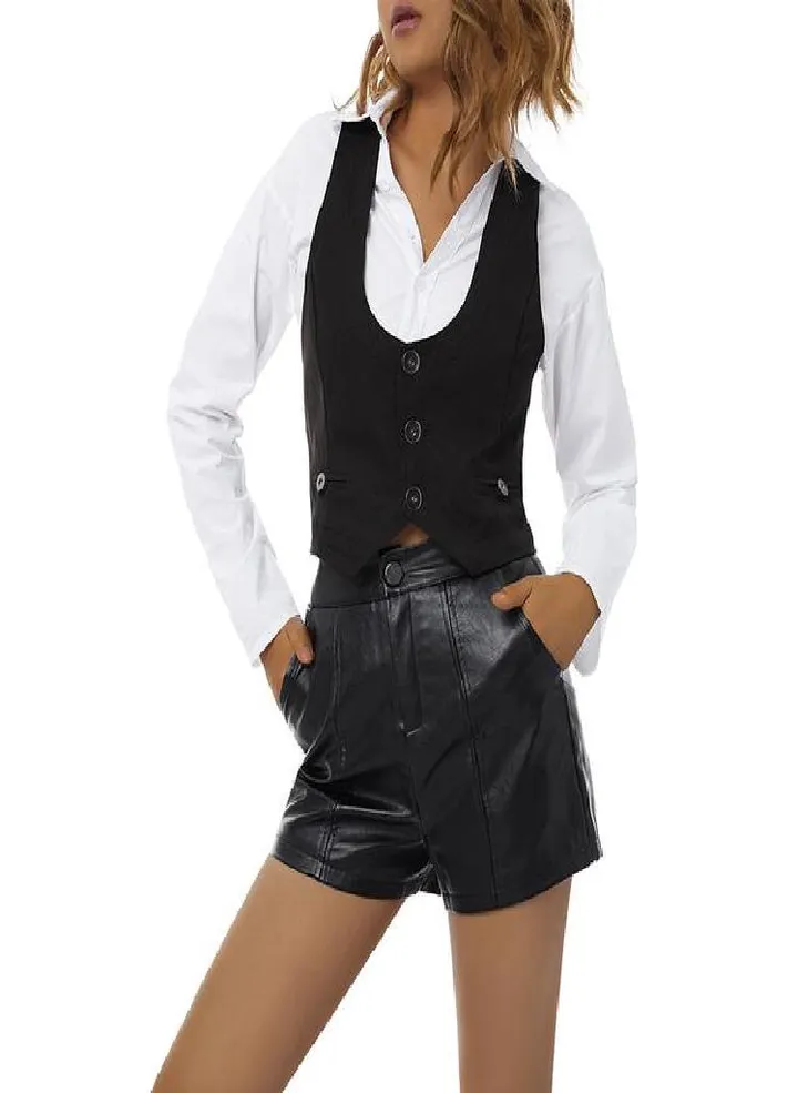 Punk Style Women's Dressy Waistcoat Racerback Vest Vintage U-shaped Neck Steampunk Jacquard Weskit Chic Design 2023