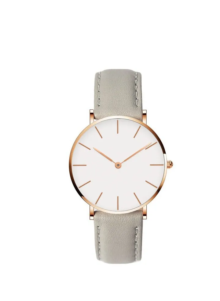 Leisure Leather Strap Waterproof Women's Watch