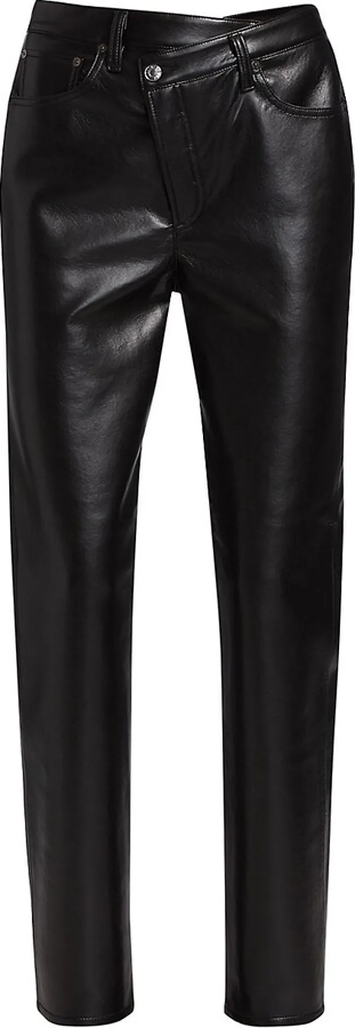 Detox Crisscross Leather Jeans
