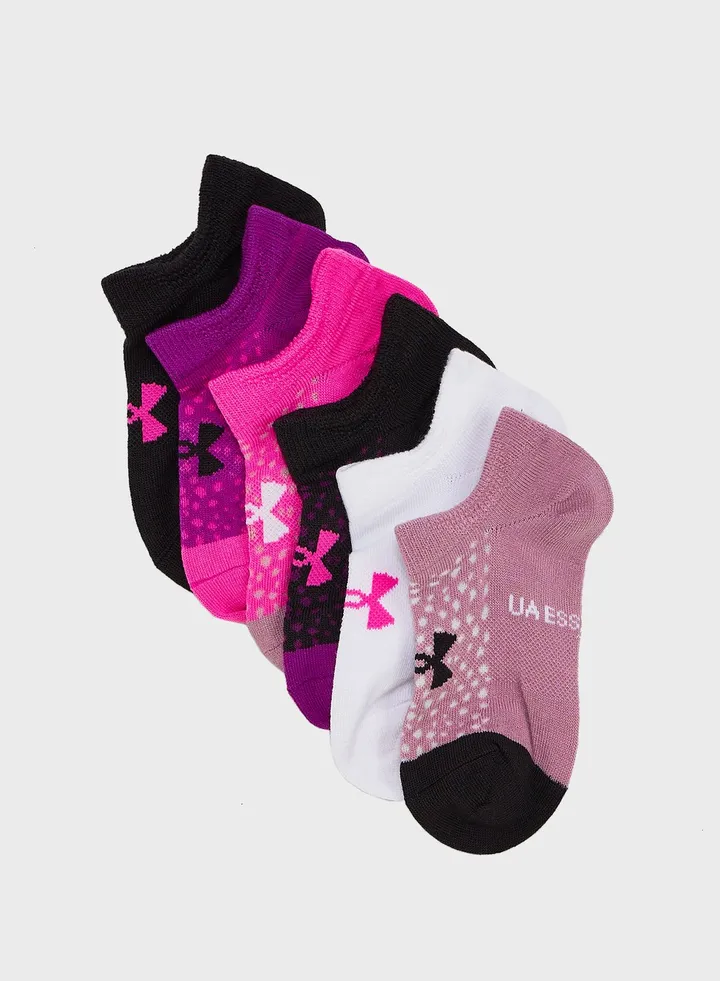 Youth 6 Pack Essential No Show Socks
