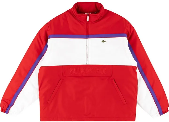 x Lacoste puffy half zip pullover