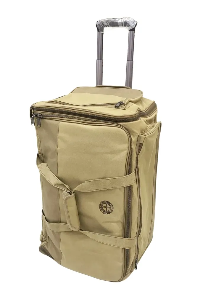 Camping Luggage Bag Multi Layer Travel Packing Bag with Trolley Wheels