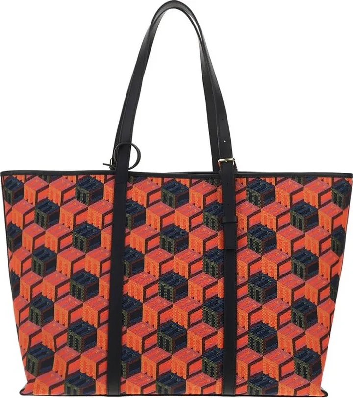 MCM Cubic Monogram Jacquard Tote Bag