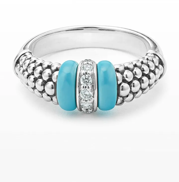 Black Caviar Small 1-Link Diamond Ring