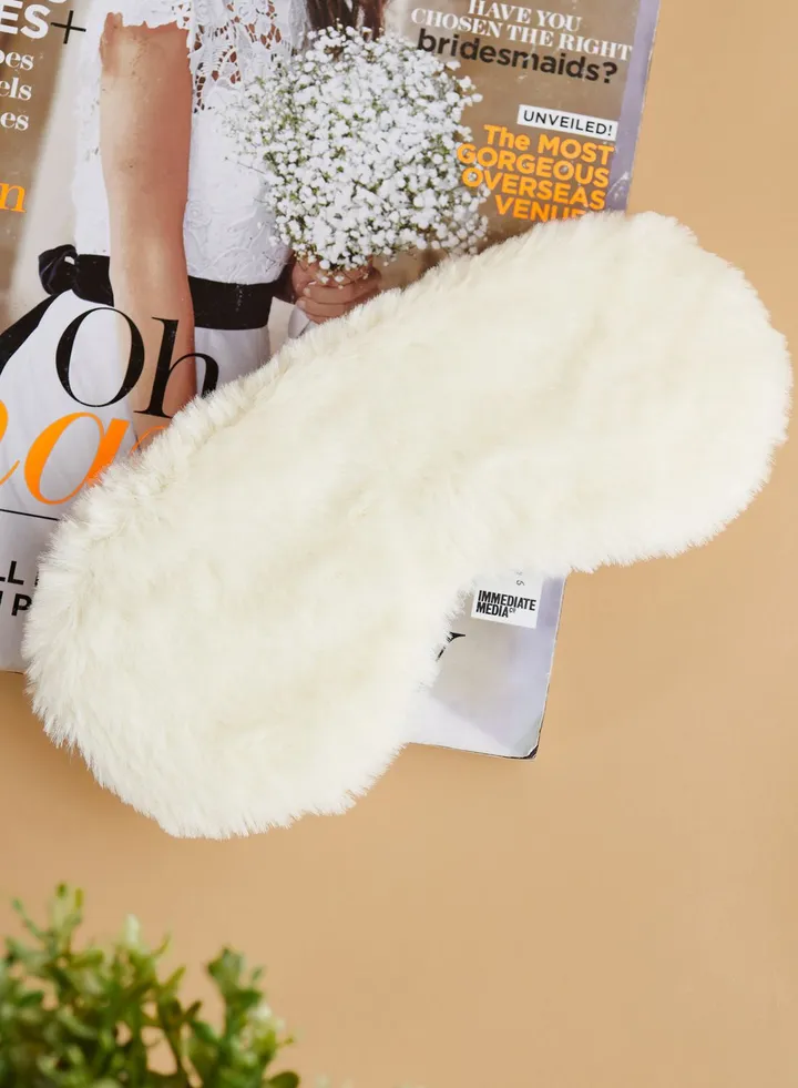 Faux Fur Cat Eye Mask
