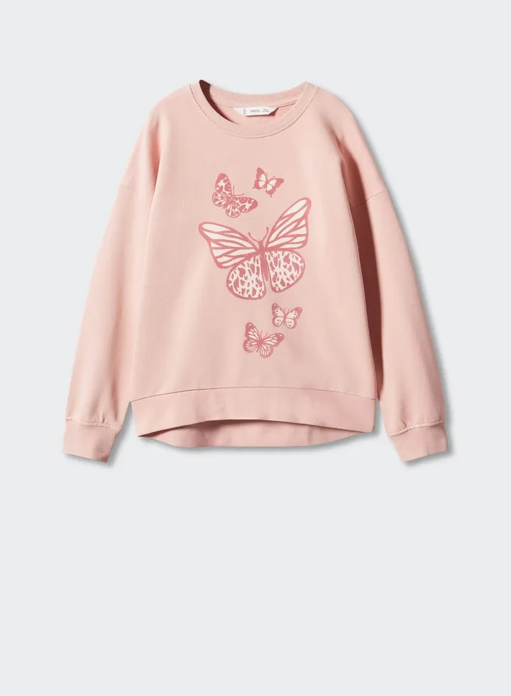 Kids Butterfly Crew Neck Sweatshirt