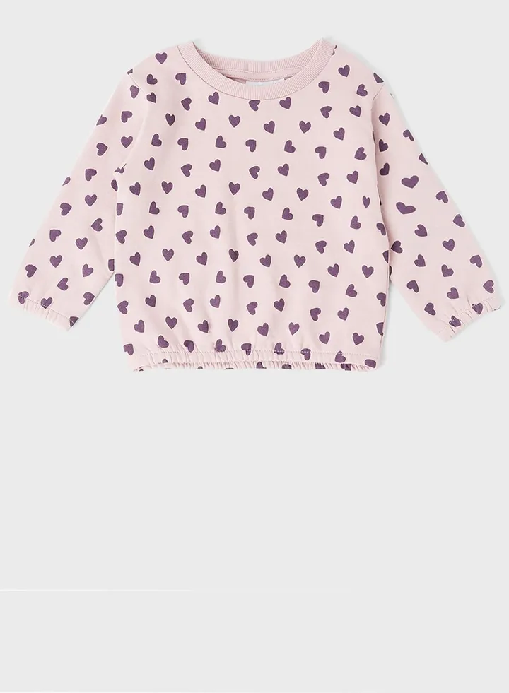Kids Heart Long Sleeve Sweatshirt
