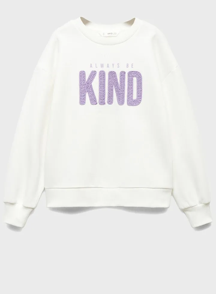Kids Slogan Sweatshirt