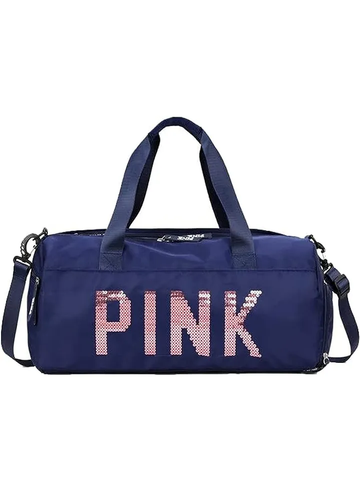 Travel Luggage Sports Bag for Women, Fitness Training Sport Gym Shoes Yoga Dry Wet Waterproof Workout Bags for Girls (Pink,Red,Black)