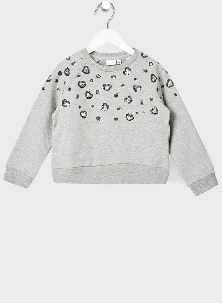 Kids Sequin Long Sleeve Sweatshirt