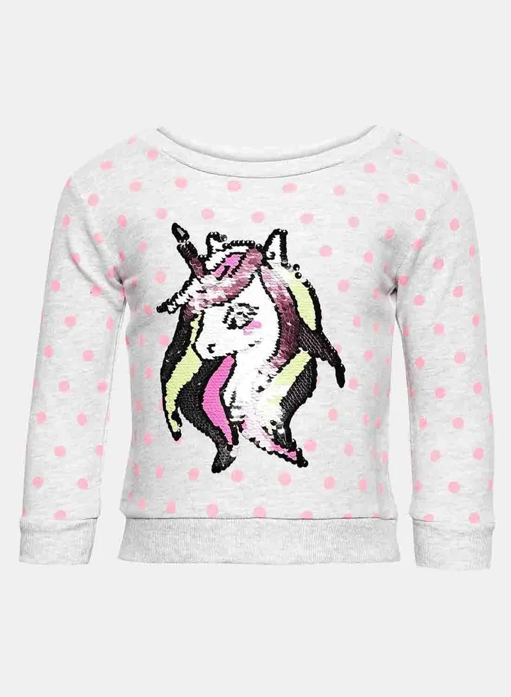Fashion Cotton Sweatshirt Grey Melange