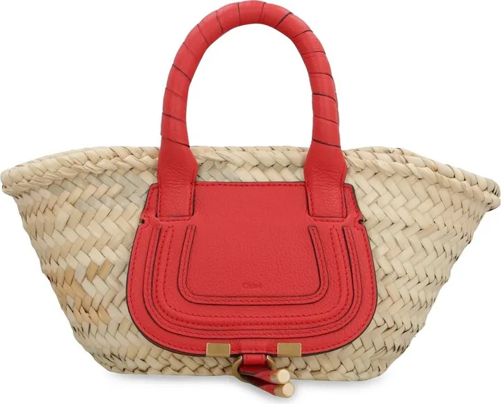 Chloé Marcie Logo Embossed Basket Bag