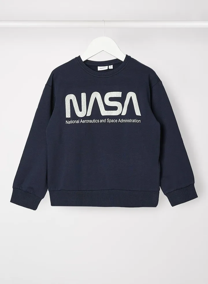Girls Nasa Long Sleeve Sweatshirt Navy