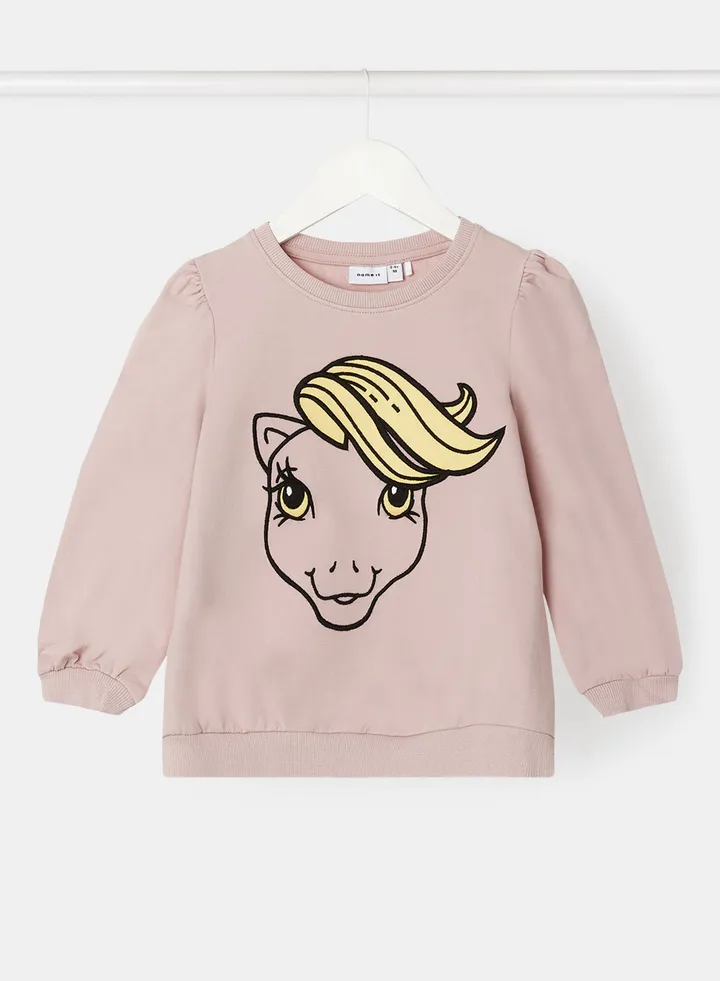 Girls Puff Sleeve Sweatshirt