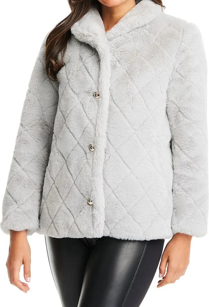 Faux Fur Grooved Jacket