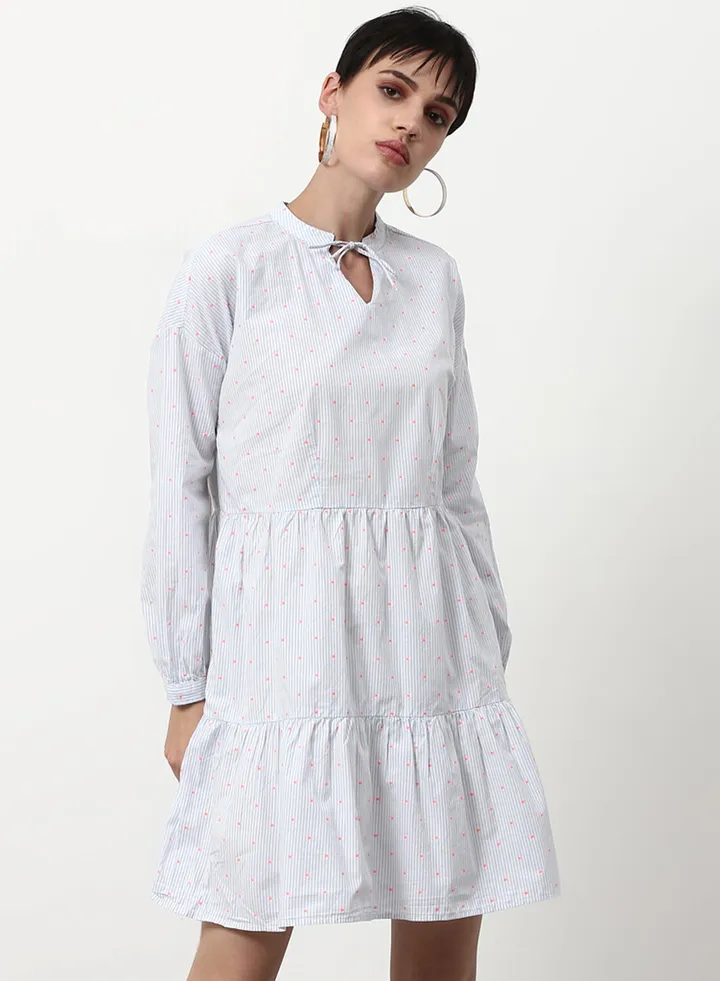 Regular Fit Casual Dress Cream