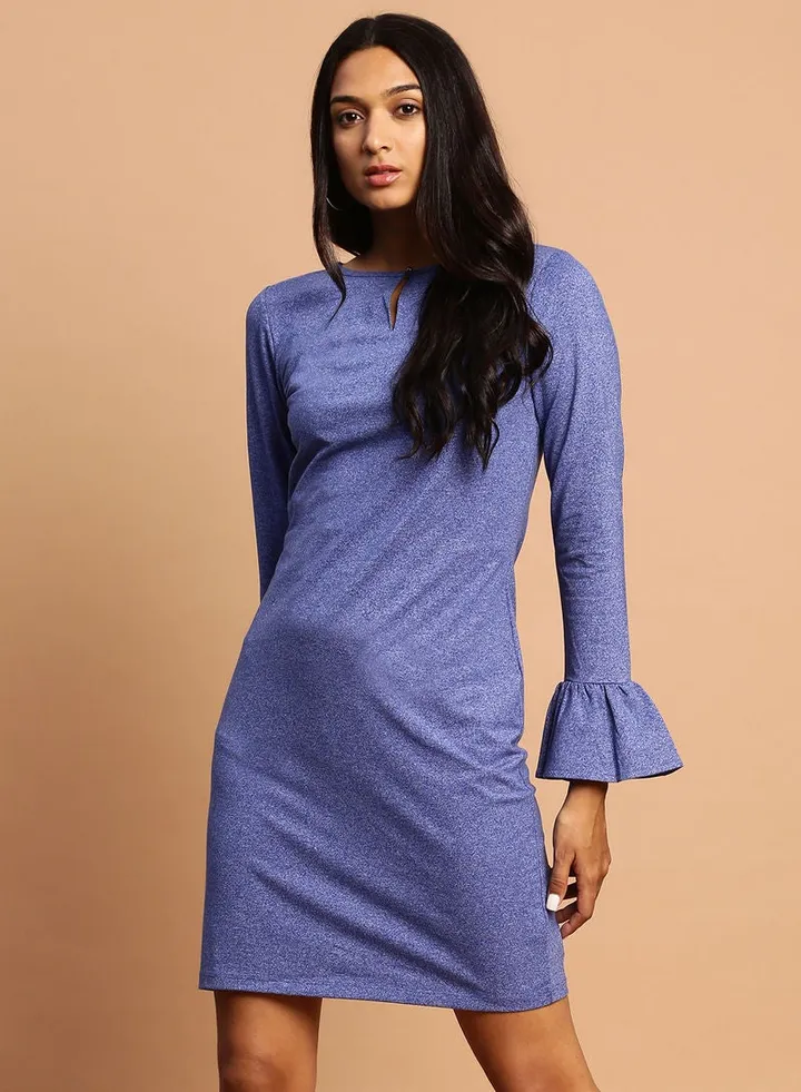 Casual Mini Dress Blue
