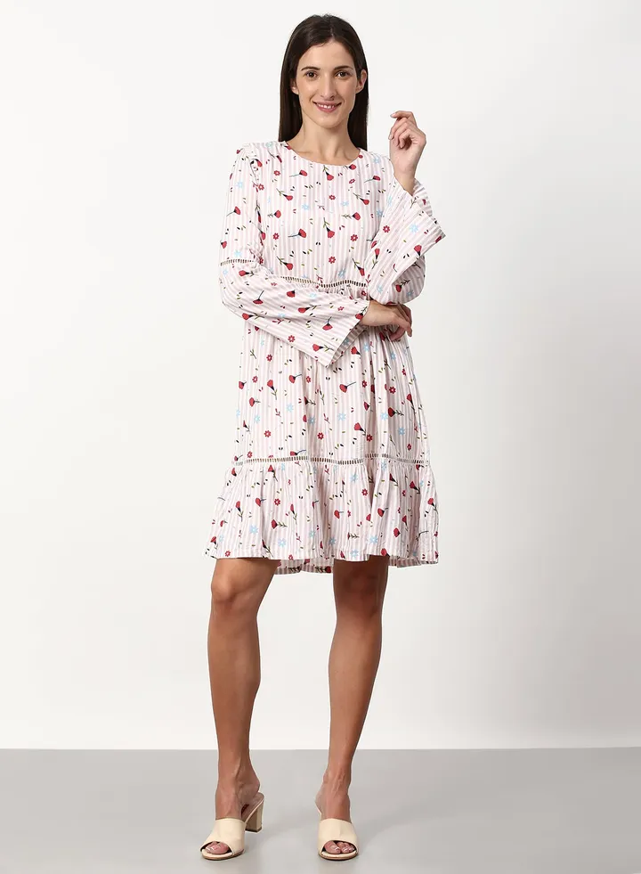Loose Fit Casual Dress Pink