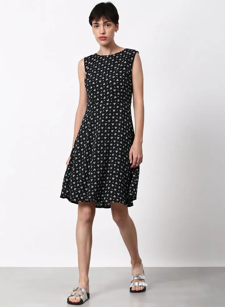 Regular Fit Casual Dress Black