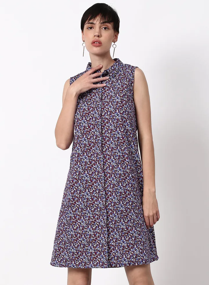 Regular Fit Casual Dress Brown