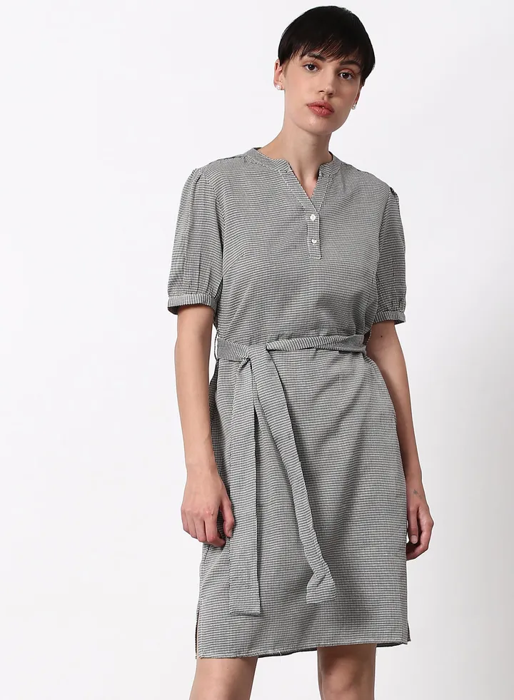 Regular Fit Casual Dress Grey