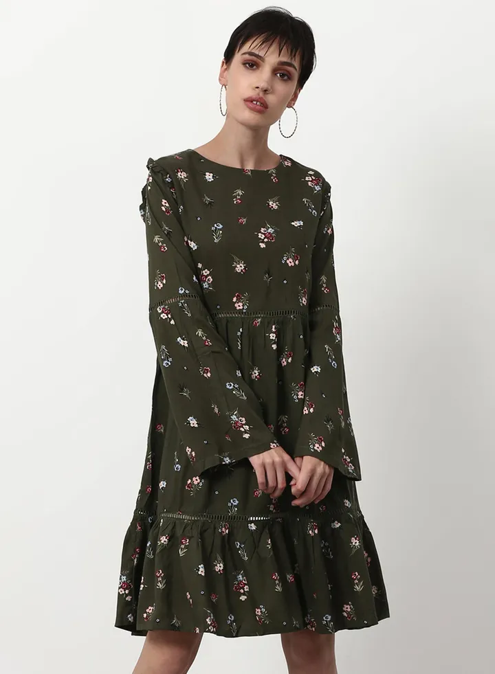 Regular Fit Casual Dress Olive