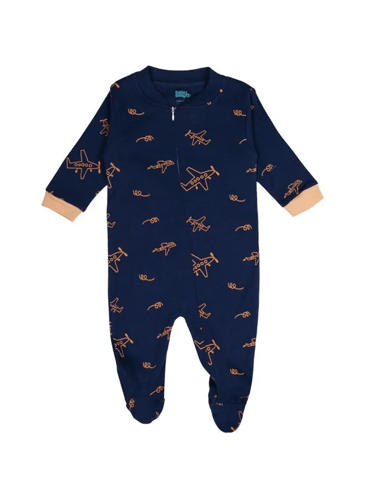 BabiesBasic 100% cotton Printed Long Sleeves Jumpsuit/Romper/Sleepsuit with feet covering for babies