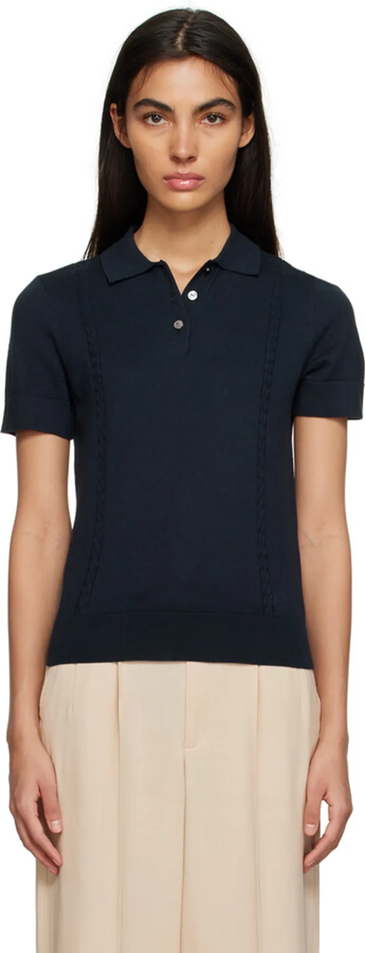 A.P.C. Navy Sybille Polo