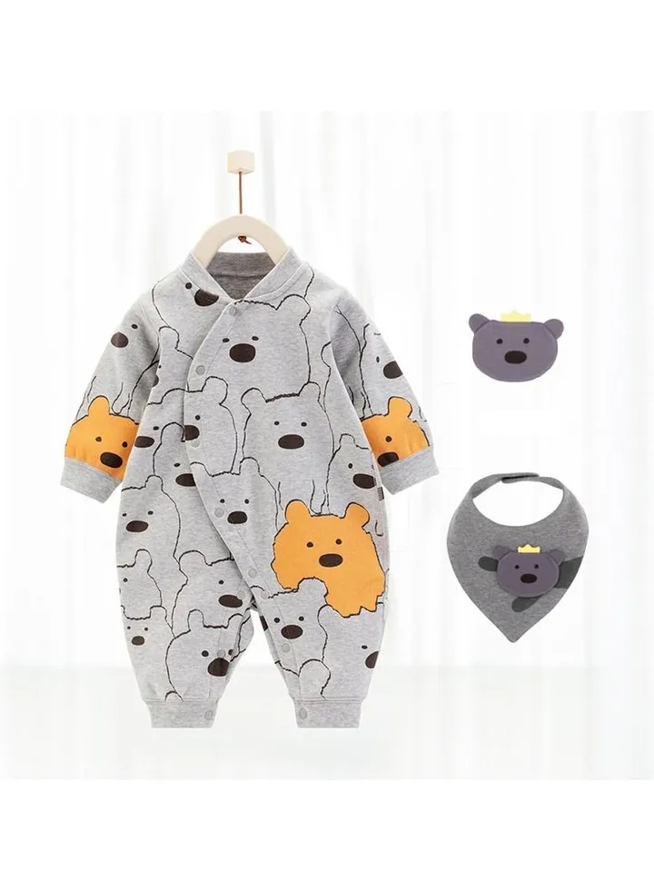 Newborn Long-sleeved Cotton Jumpsuit