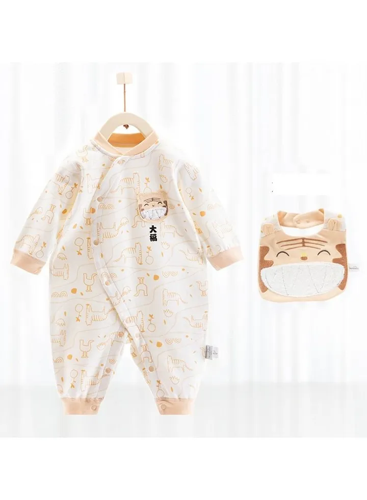 Newborn Long-sleeved Cotton Jumpsuit