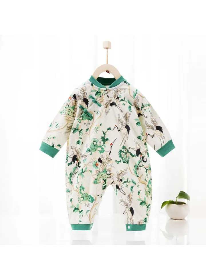 Baby's Cute Cotton Long-sleeved Jumpsuit