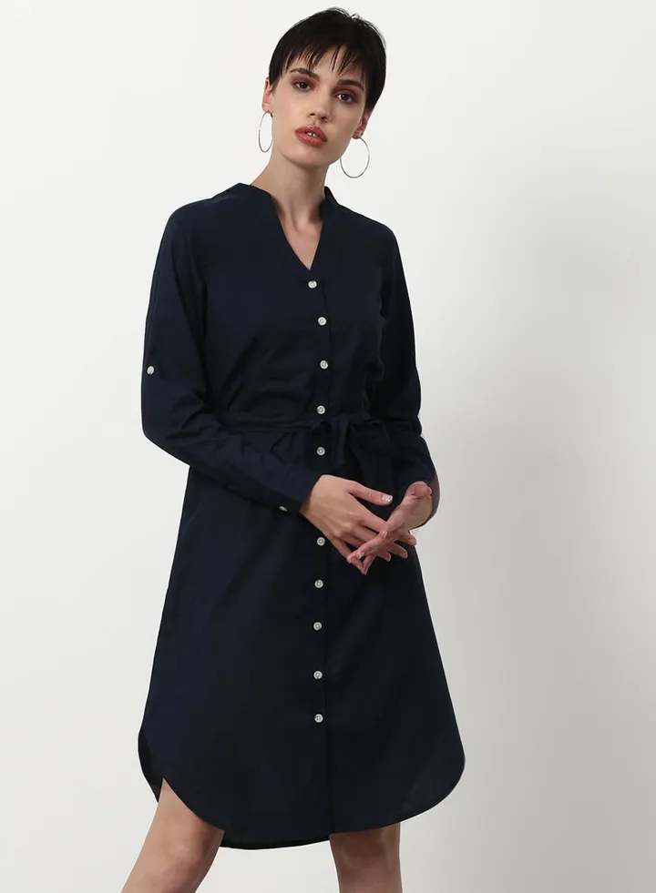 Regular Fit Casual Dress Black