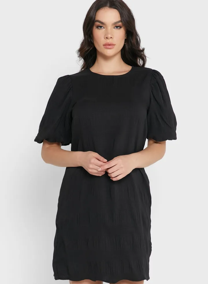 Puff Sleeve Mini Dress