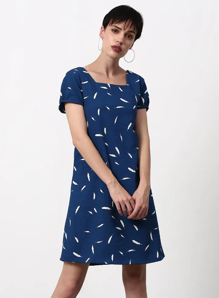 Regular Fit Casual Dress Blue