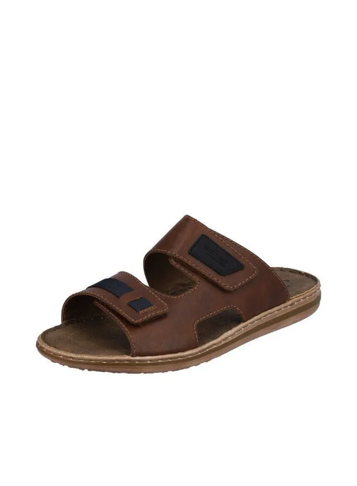 Rieker Mens Casual Sandals 21055-25 Namur Maroon 116-1090