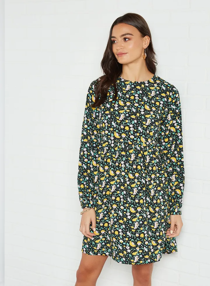 Floral Dress Black