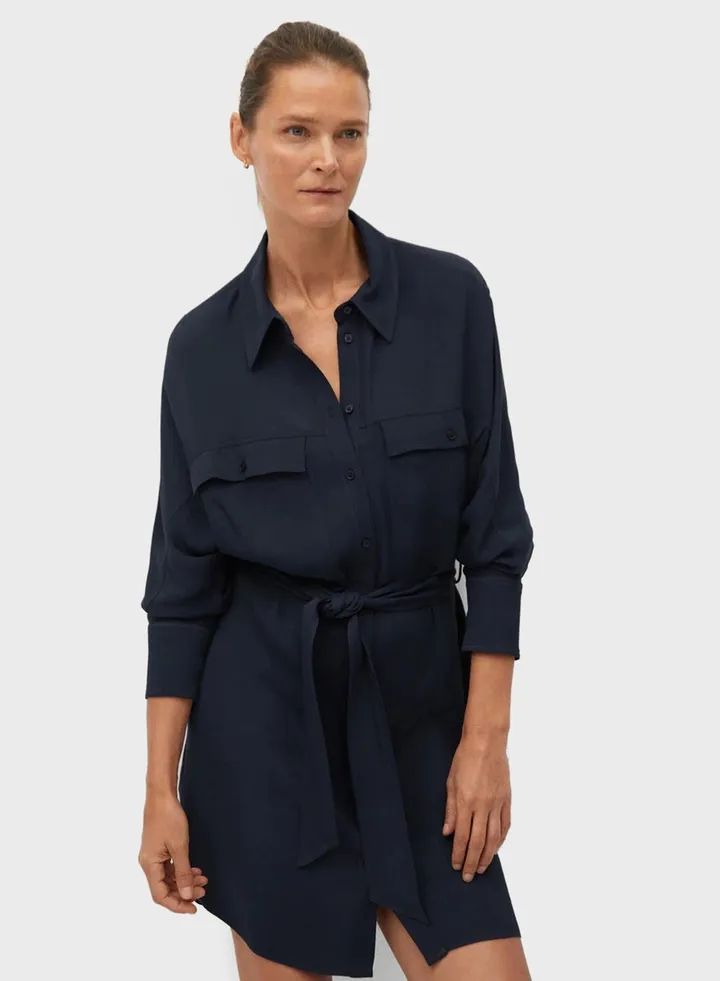 Belted Shirt Dress