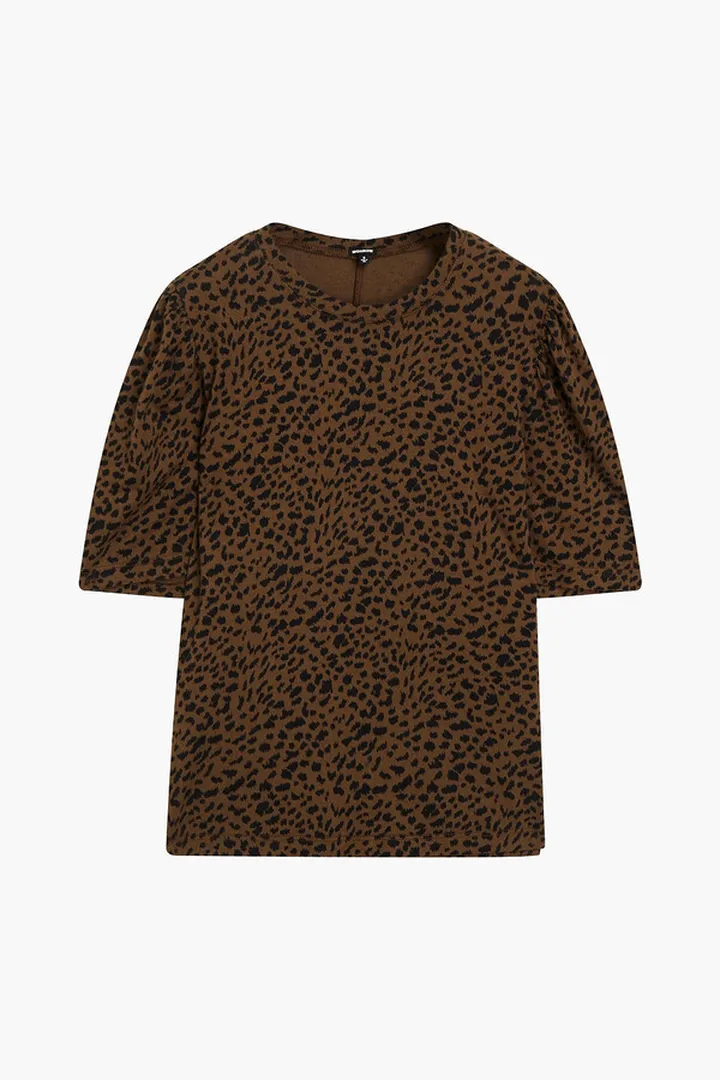 Leopard-print Supima cotton and modal-blend jersey T-shirt