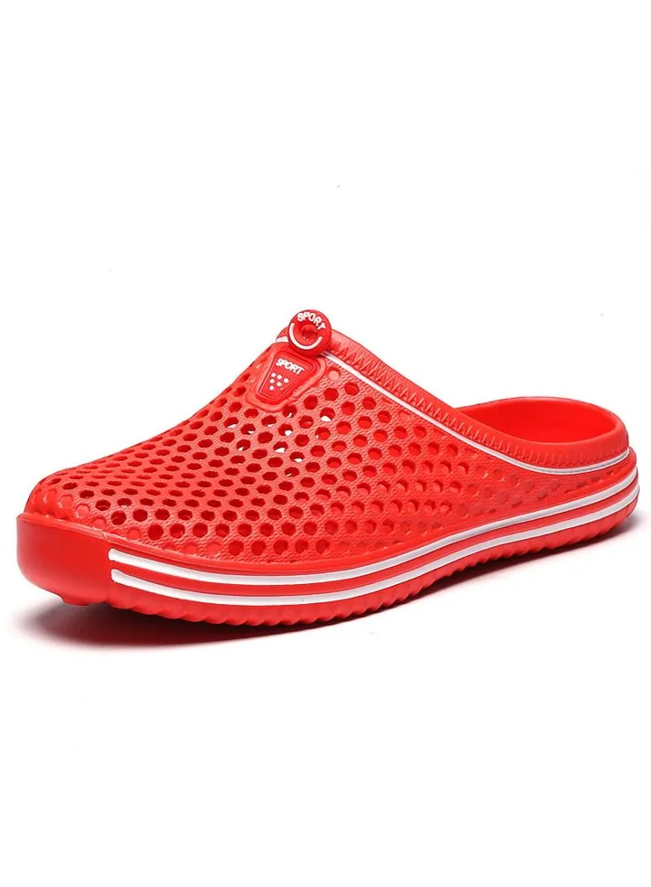 Men/Women Couple Shoes Hole Shoes Red
