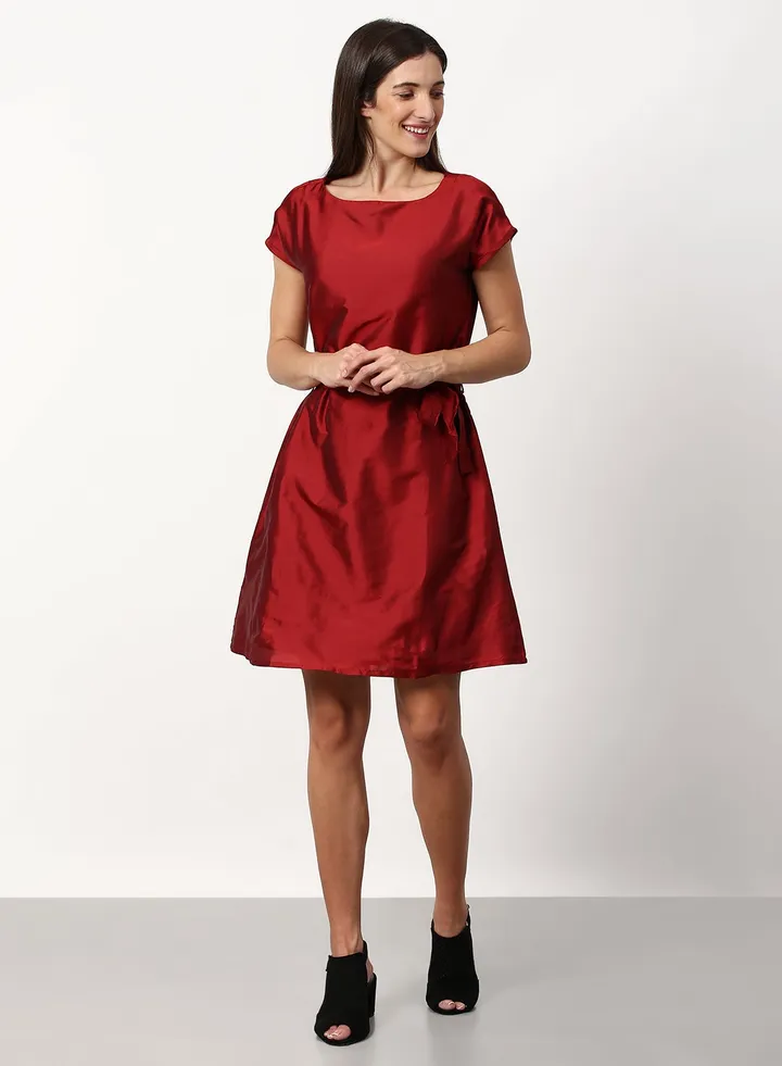 Regular Fit Casual Dress Red
