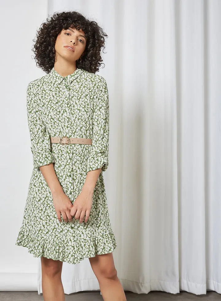 Lua Shirt Dress Garden Green