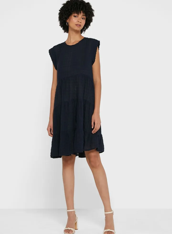 Cap Sleeve Tiered Dress