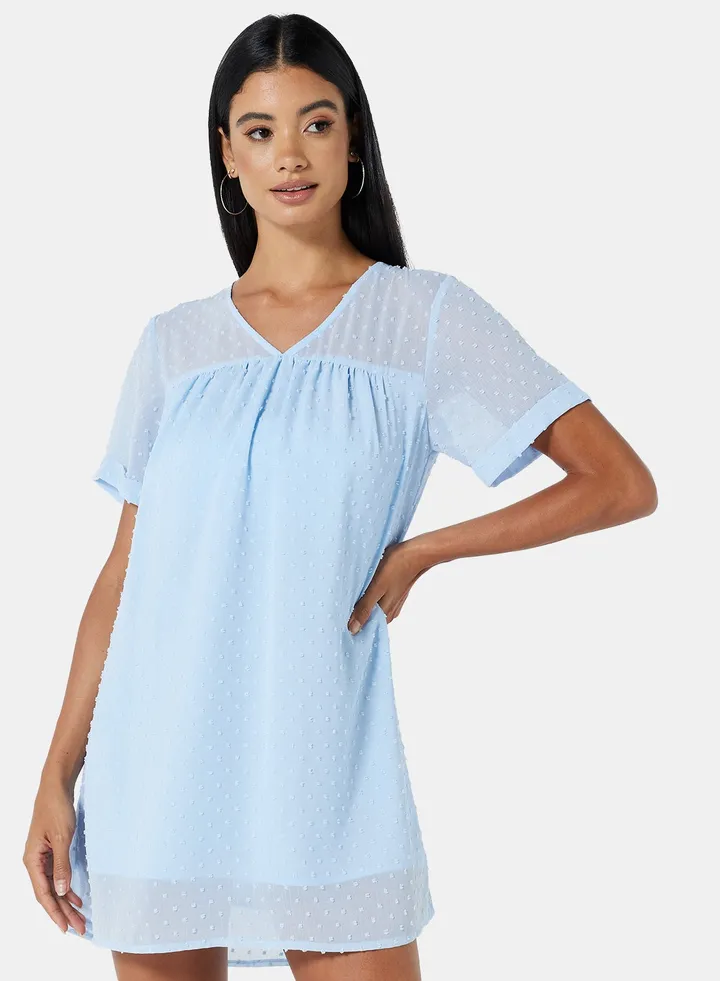 Oversized Tunic Dress Blue