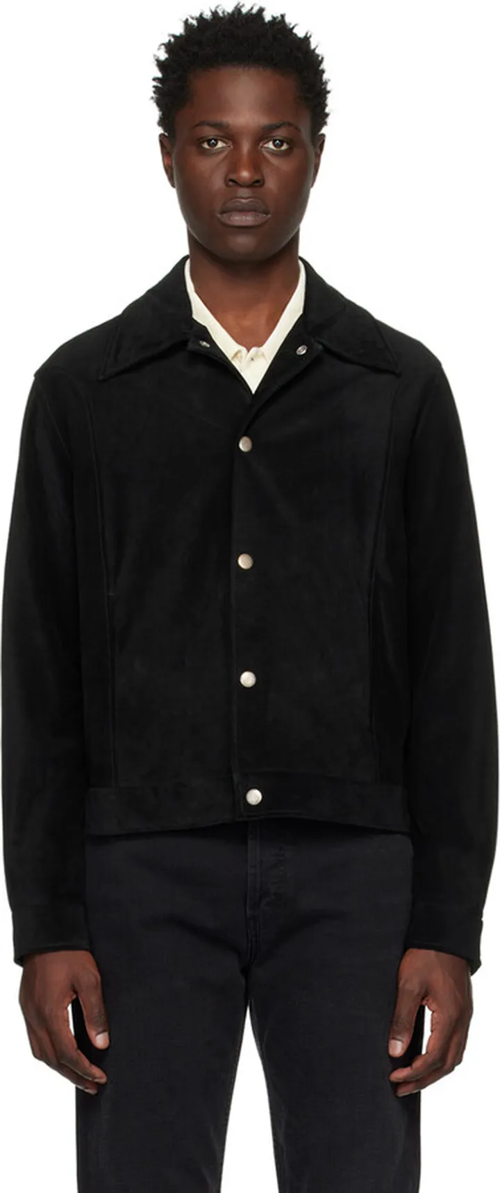 Séfr Black Enzo Suede Jacket