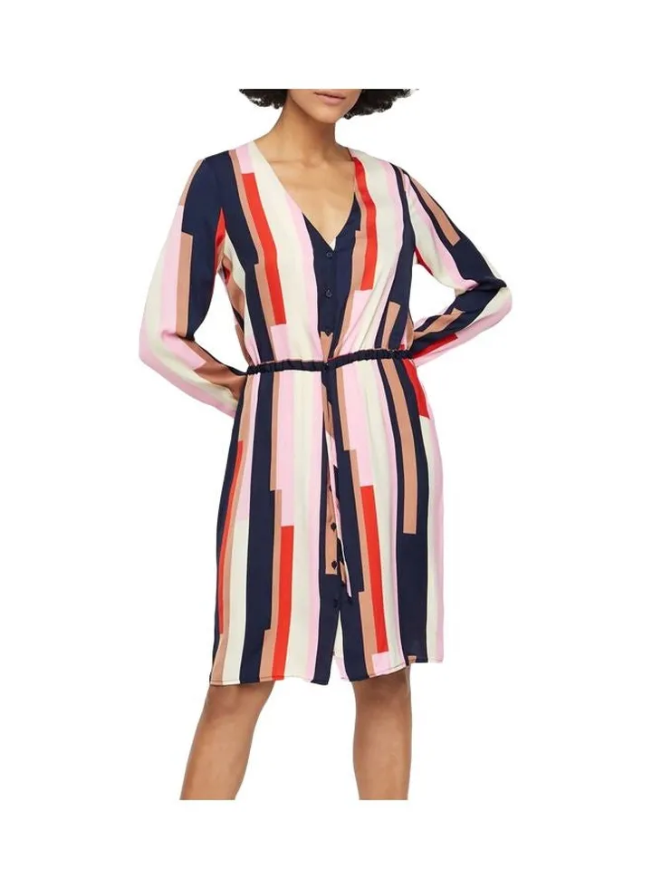 Striped Shirt Dress Prism Pink