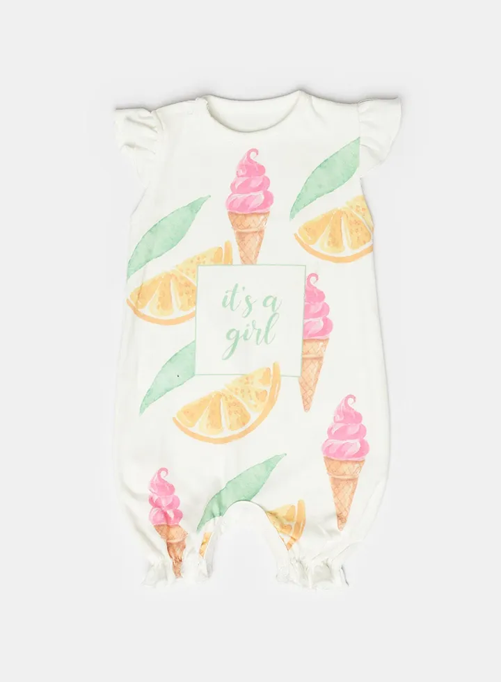 Baby Girl Playsuit Its Girl print