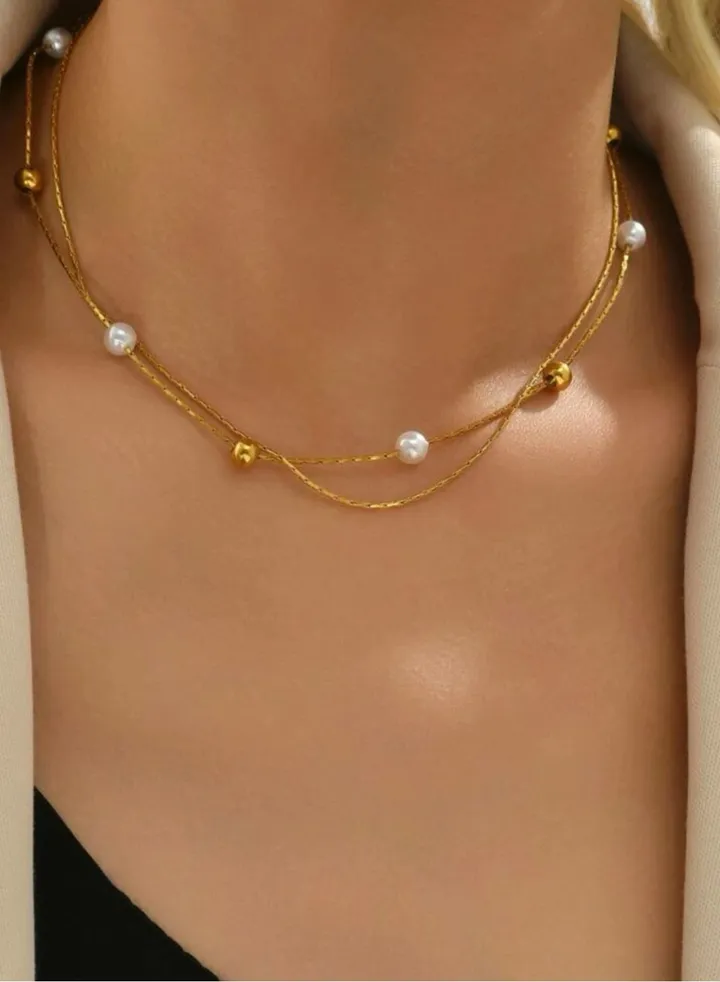 18k Gold Plated Choker Necklace
