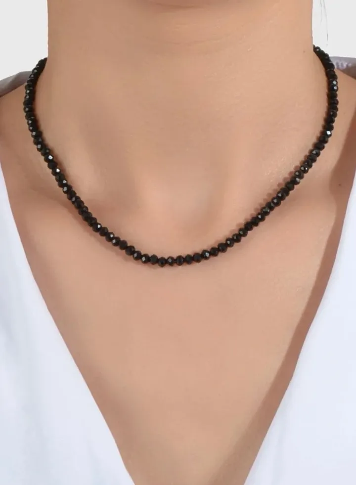 Black Stone Necklace Choker