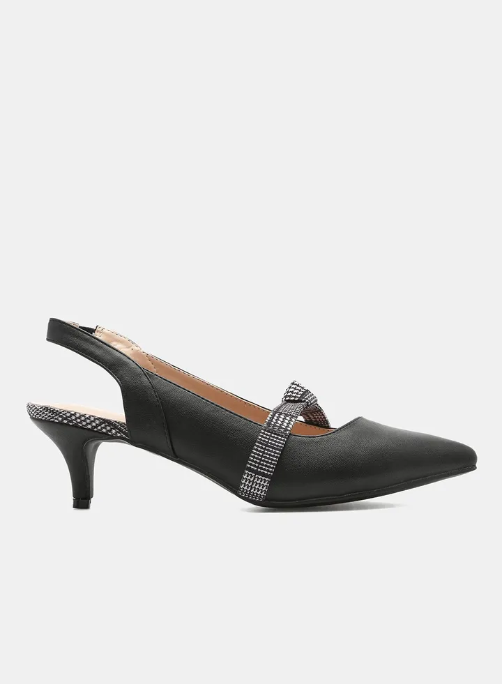 Casual Heeled Sandals Black